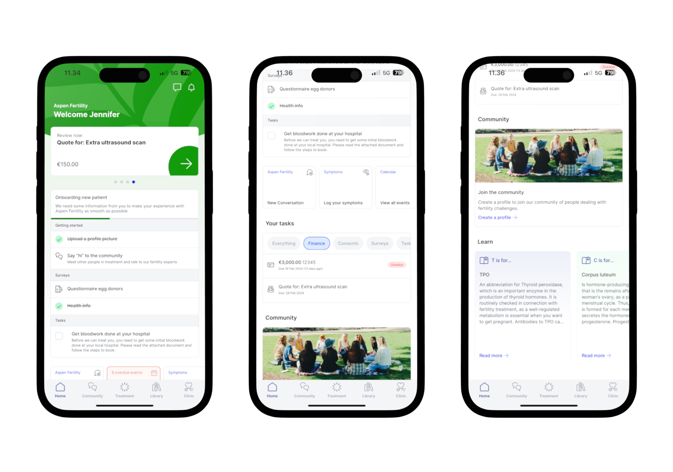 New app home-screen for patients