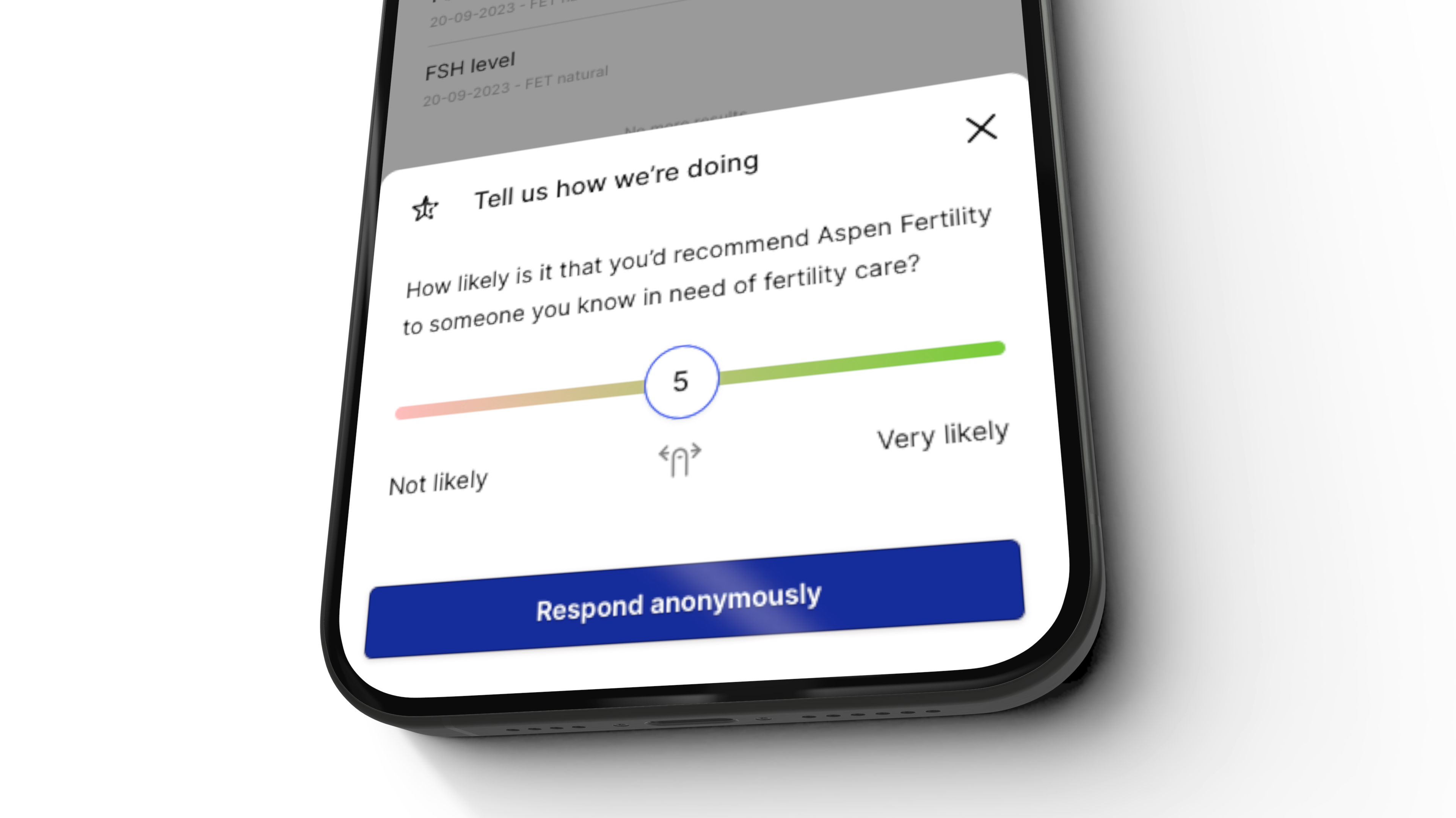 In-app NPS score and reviews